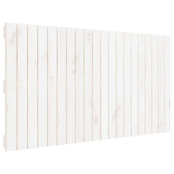 vidaXL T&ecirc;te de lit murale Blanc 127,5x3x60 cm Bois massif de pin