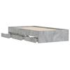 vidaXL Cadre de lit avec tiroirs sans matelas gris b&eacute;ton 75x190 cm