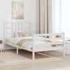 vidaXL Cadre de lit sans matelas blanc 100x200 cm bois de pin massif