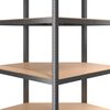 vidaXL &Eacute;tag&egrave;res &agrave; 5 niveaux 4pcs Anthracite Acier et bois d'ing&eacute;nierie