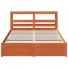 vidaXL Cadre de lit Cire marron 140 x 200 cm Bois de Pin Massif