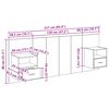 vidaXL T&ecirc;te de lit avec armoire avec tiroir 3 pcs Ch&ecirc;ne artisanal