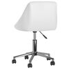 vidaXL Chaises pivotantes &agrave; manger lot de 4 Blanc Similicuir