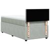 vidaXL Sommier &agrave; lattes de lit et matelas Gris clair 80x200 cm Velours