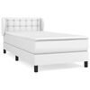 vidaXL Sommier &agrave; lattes de lit avec matelas Blanc 100x200cm Similicuir