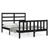 vidaXL Cadre de lit sans matelas noir 140x190 cm bois de pin massif