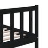 vidaXL Cadre de lit sans matelas noir bois massif 200x200 cm