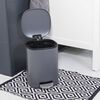 HI Poubelle &agrave; p&eacute;dale m&eacute;tal 5 L anthracite