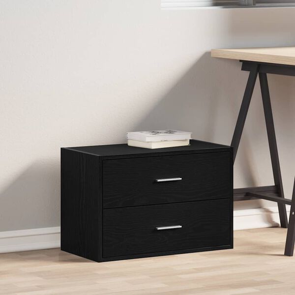 vidaXL Armoire avec 2 tiroirs chêne noir 60x31x40 cm bois d'ingénierie