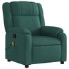 vidaXL Fauteuil inclinable de massage vert fonc&eacute; tissu