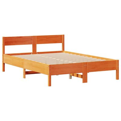 vidaXL Cadre de lit sans matelas cire marron 140x200cm bois pin massif