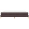 vidaXL Lit &agrave; ressorts avec matelas Marron fonc&eacute; 200 x 200 cm tissu
