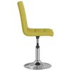 vidaXL Chaises pivotantes &agrave; manger lot de 2 vert tissu