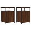 vidaXL Tables de chevet 2pcs Ch&ecirc;ne marron 40x42x60cm Bois d'ing&eacute;nierie