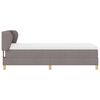 vidaXL Lit &agrave; ressorts avec matelas Taupe 80 x 200 cm tissu