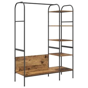 vidaXL Porte-v&ecirc;tements Ch&ecirc;ne brun 120 x 44 x 160 cm Bois d'ing&eacute;nierie