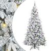 vidaXL Sapin de No&euml;l Artificiel &agrave; Branches Articul&eacute;es Blanc 240 cm