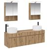 vidaXL Ensemble d'armoire de salle de bain 5 pcs Ch&ecirc;ne artisanal