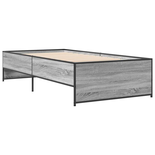 vidaXL Cadre de lit sans matelas sonoma gris 90x200 cm