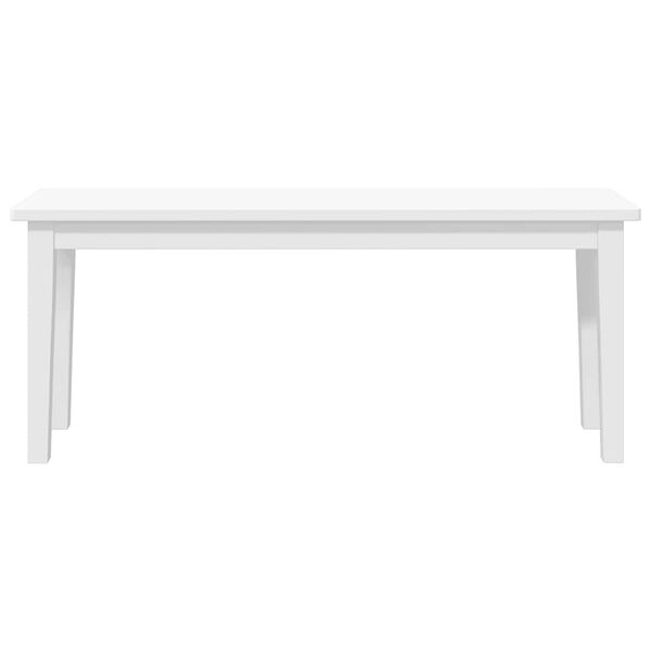 vidaXL Banc 110 cm blanc bois massif caoutchouc