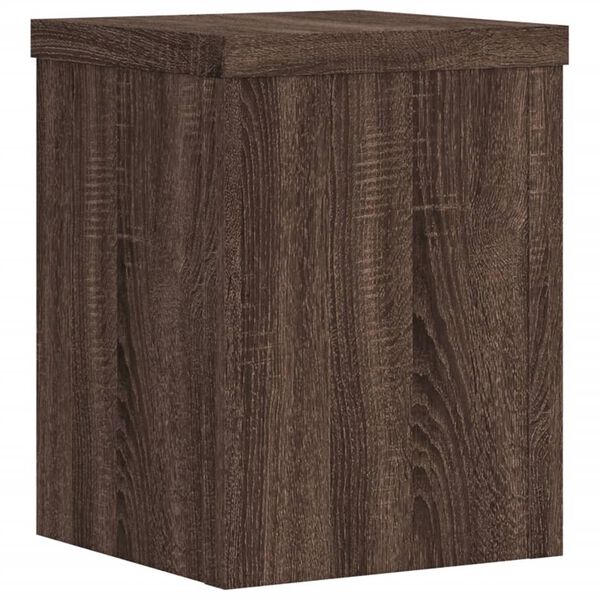 vidaXL Supports pour plantes 2 pcs ch&ecirc;ne marron bois d'ing&eacute;nierie