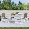 vidaXL Coussins de chaise &agrave; dossier haut lot de 4 gris fonc&eacute; m&eacute;lang&eacute;