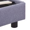 vidaXL Cadre de lit sans matelas gris clair tissu 140x200 cm