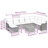 vidaXL Ensemble de canap&eacute; de jardin 9 pcs Beige Poly rotin