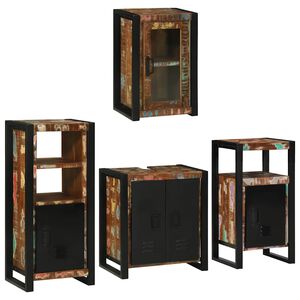 vidaXL Ensemble de mobilier de salle de bain 4 pc Multicolore