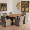 vidaXL Ensemble &agrave; manger de jardin 7 pcs Marron