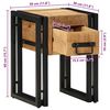 vidaXL Table d'appoint 30 x 30 x 40 cm Bois de mangue massif et métal