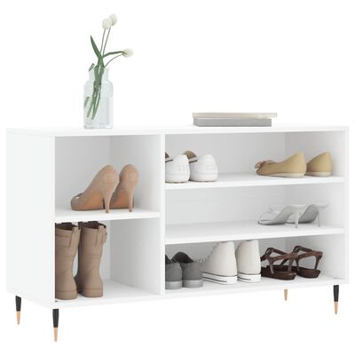 vidaXL Armoire à chaussures Blanc 102x36x60 cm Bois d'ingénierie