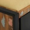 vidaXL Cabinet Banc Multicolore Bois massif de r&eacute;cup&eacute;ration