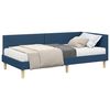 vidaXL Cadre de lit d'angle avec matelas 2 pc Bleu 90 x 190 cm tissu