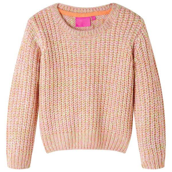 Pull-over tricot&eacute; pour enfants rose doux 104