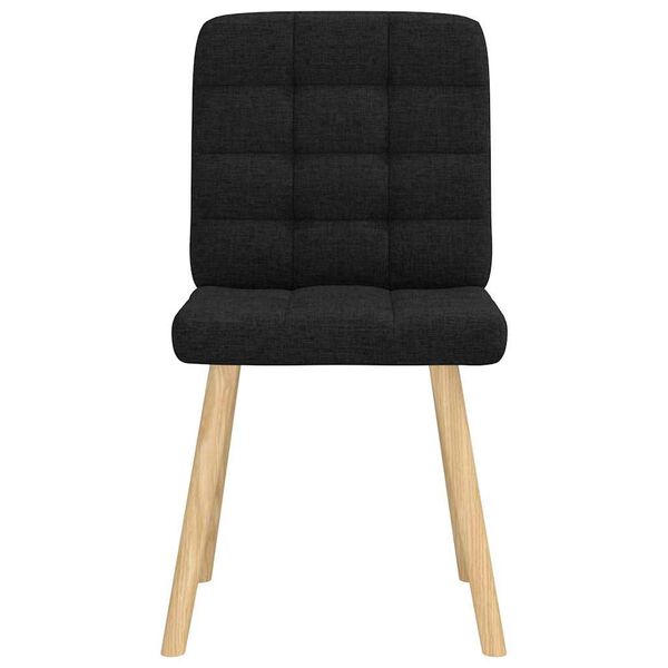 vidaXL Chaises &agrave; manger lot de 2 noir tissu