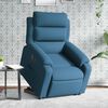 vidaXL Fauteuil inclinable &eacute;lectrique bleu velours