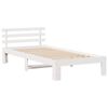 vidaXL Cadre de lit avec t&ecirc;te de lit Blanc 75 x 190 cm Pin massif