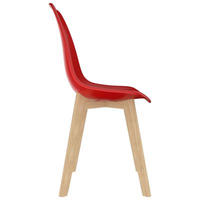 vidaXL Chaises à manger lot de 2 rouge plastique