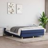 vidaXL Sommier &agrave; lattes de lit avec matelas Bleu 140x190 cm Tissu