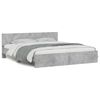 vidaXL Cadre de lit avec LED sans matelas gris b&eacute;ton 180x200 cm