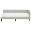 vidaXL Cadre de lit d'angle Gris clair 90 x 190 cm Velours