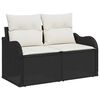 vidaXL Ensemble de canap&eacute; de jardin avec stockage 4 pcs Noir polyrotin