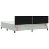vidaXL Lit &agrave; ressorts avec matelas Gris clair 200 x 200 cm Velours