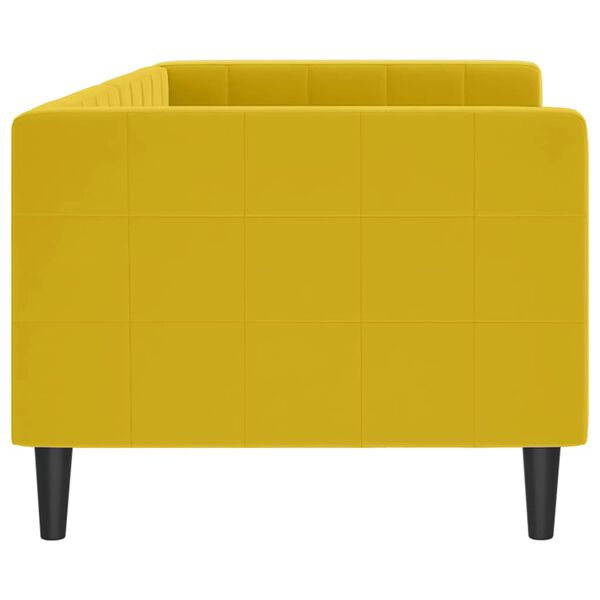 vidaXL Lit de repos sans matelas jaune 80x200 cm velours