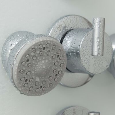 SCHÜTTE Panneau de douche en verre avec mitigeur LANZAROTE blanc