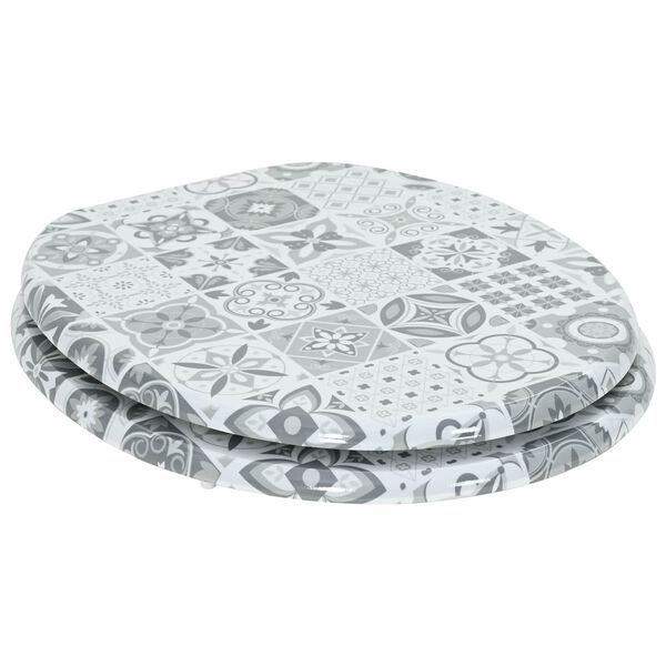 vidaXL Si&egrave;ge de toilette Gris 43,8 x 37,8 cm Panneau MDF