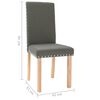 vidaXL Chaises &agrave; manger lot de 4 gris fonc&eacute; tissu