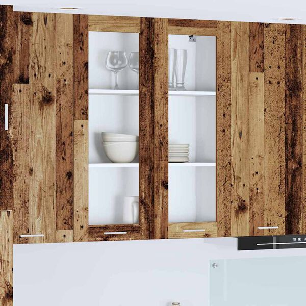 vidaXL Armoire suspendue avec stockage Bois ancien 80 x 31 x 100 cm