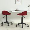 vidaXL Chaises pivotantes &agrave; manger lot de 2 Rouge bordeaux Velours
